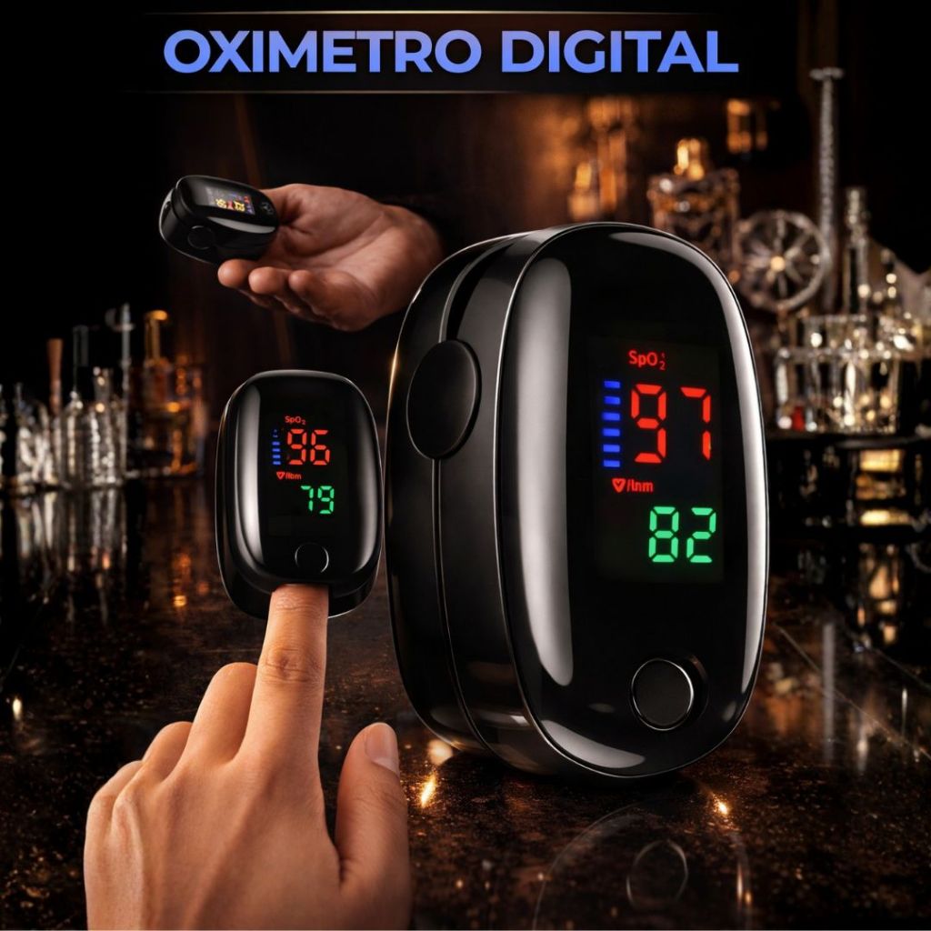 Oximetro Digital De Dedo Medidor Uso Doméstico Saturação