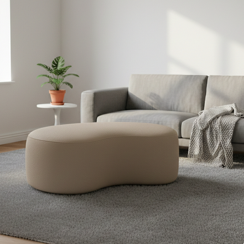 Puff Orgânico Feijão - Decorativo, ideal para sala, quarto e closet.40cmX41cmX79cm