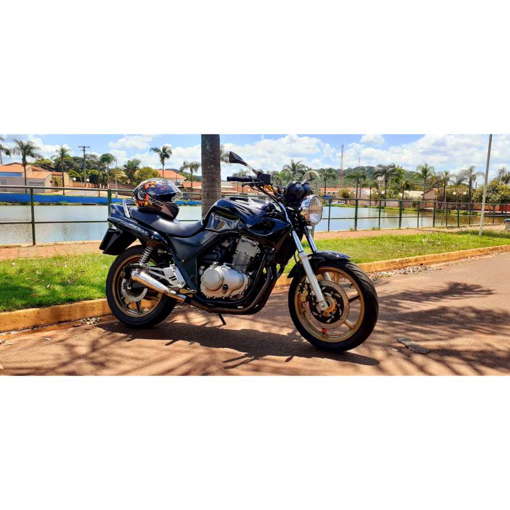 Escapamento Esportivo Cb500 97/2005 Ponteira Cb 500 Carburada Cano Inox Honda Mega HP