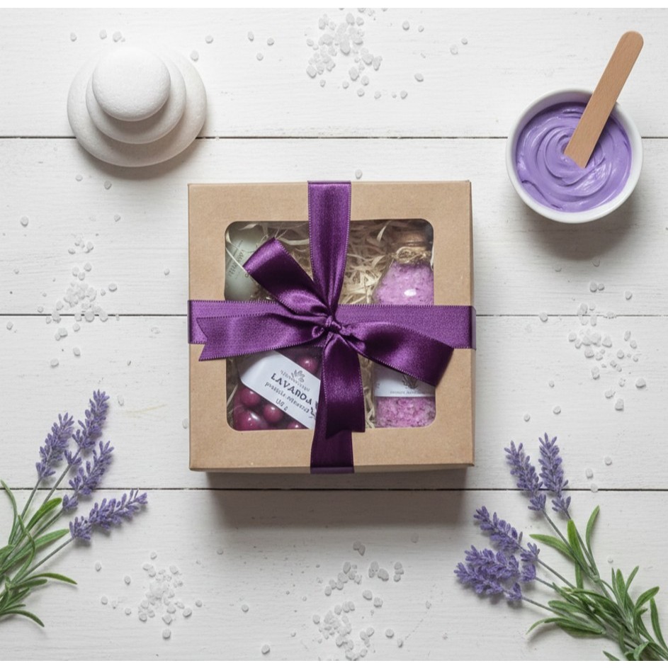 Kit presente SPA mini com Vela + Escalda pés + Sabonete Massageador