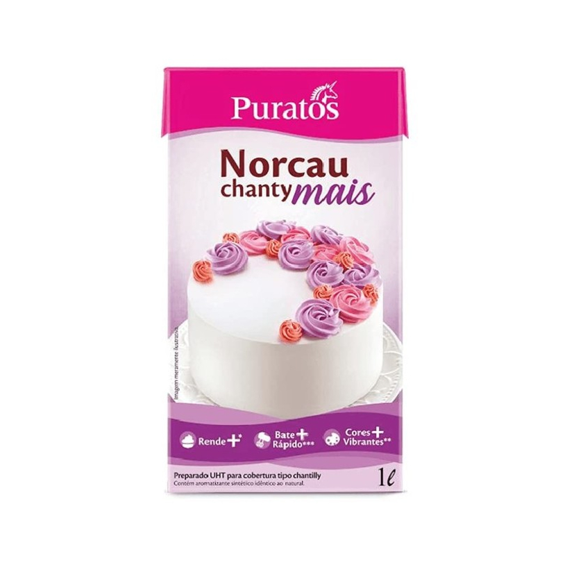 Chantilly Norcau Chanty Mais 1 Litro Alta Performance Ideal para Confeitaria em Oferta na Shopee