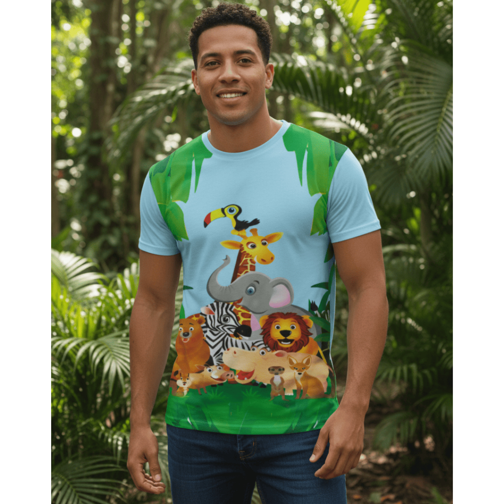 Camisa Adulta ou Infantil Safari Azul em Oferta na Shopee