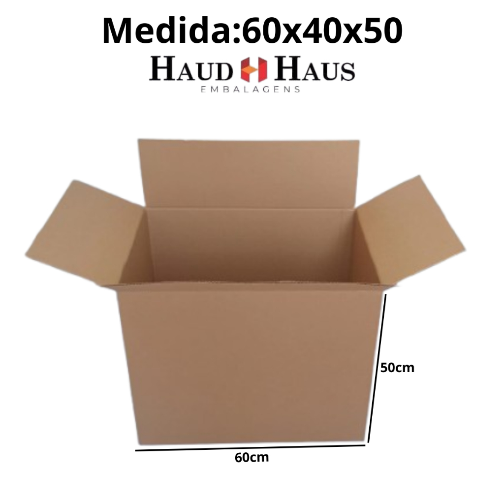 Caixa Papelão Grande 60x40x50 - Embalagem mudança 10 unidades