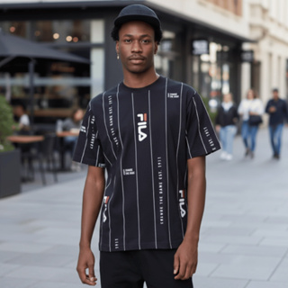 Camiseta Masculina Fila Stripe Cg Original em Oferta na Shopee
