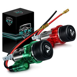 Acendedor Tomada de Carregador 12v Automotivo Universal Verde e Vermelho em Oferta na Shopee