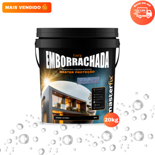 Tinta Emborrachada Borracha Líquida 20kg Impermeabilizante Tinta de Parede, Laje, Reboco, Telhado Sela e Pinta em Oferta na Shopee