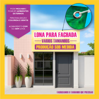 Fachada em Lona, Banner Faixa Lona Personalizado com acabamento em ilhós em Oferta na Shopee