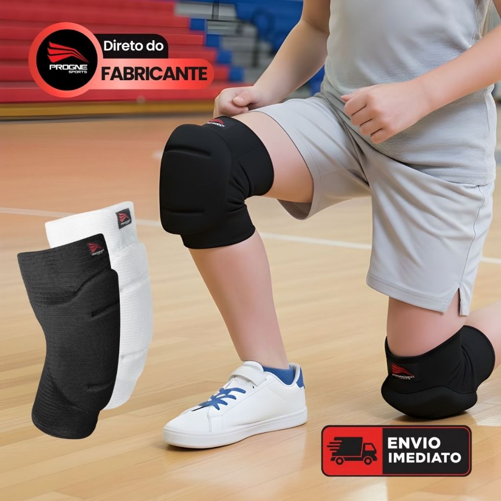 JOELHEIRAS INFANTIL ACOLCHOADA COM ESPUMA P/ PROTEÇÃO CONTRA IMPACTOS - PROGNE SPORTS