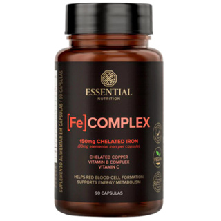 Ferro Fe Complex Essential Nutrition 90 Cápsulas em Oferta na Shopee
