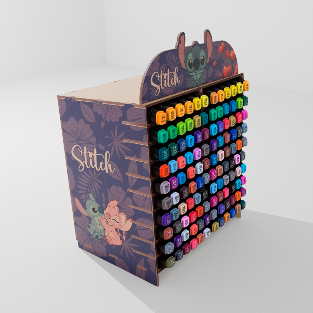 Suporte Para Caneta Marcadora Touch 120 Canetas, Box Empilhavel com Colmeia em Oferta na Shopee