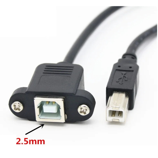 Cabo Adaptador Impressora Macho Fêmea Extensor Usb B 0,5m