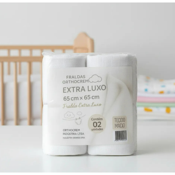 Kit 5 Fralda luxo 100% Algodão Bebê Sem Gênero 70x70 cm