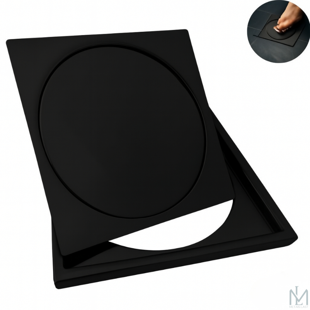 Ralo Click 15x15 Inox Preto Fosco com Caixilho Porta Grelha Banheiro Lavabo Veda Cheiro em Oferta na Shopee