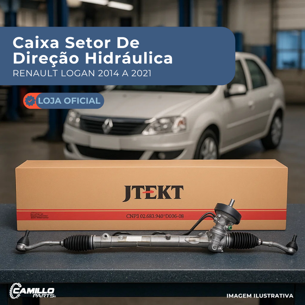 Caixa Setor Direção Hidráulica Original Jtekt Logan 2014 A 2021 Sandero Stepway 2015 A 2020
