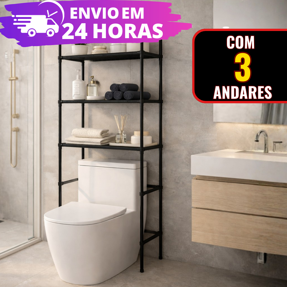 Rack Para Banheiro Organizador Prateleira Lavanderia Estante Móvel Organizador de Chão REFORÇADO em Oferta na Shopee