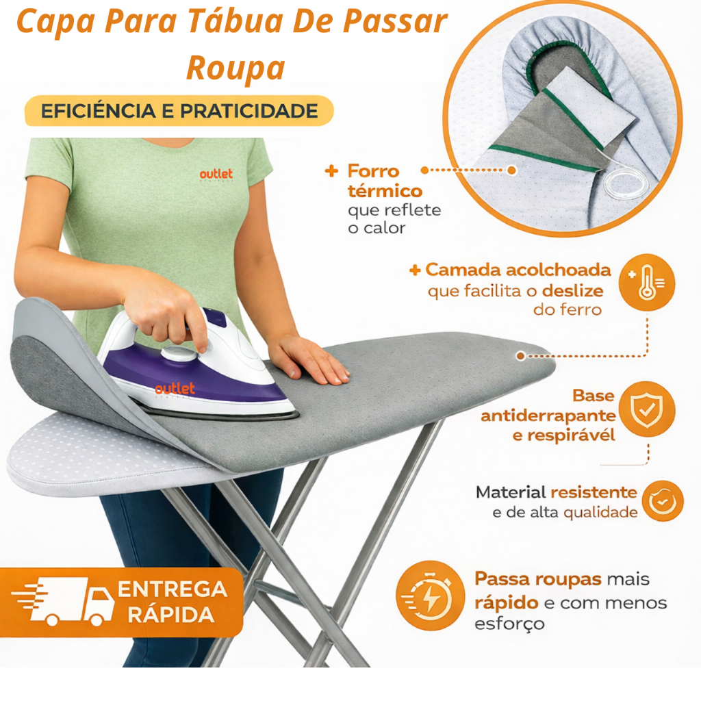 Forro Térmico Capa para Tábua de Passar Roupa Aluminizado Com Espuma Mesa de Passar Todos Tamanhos e Modelos em Oferta na Shopee