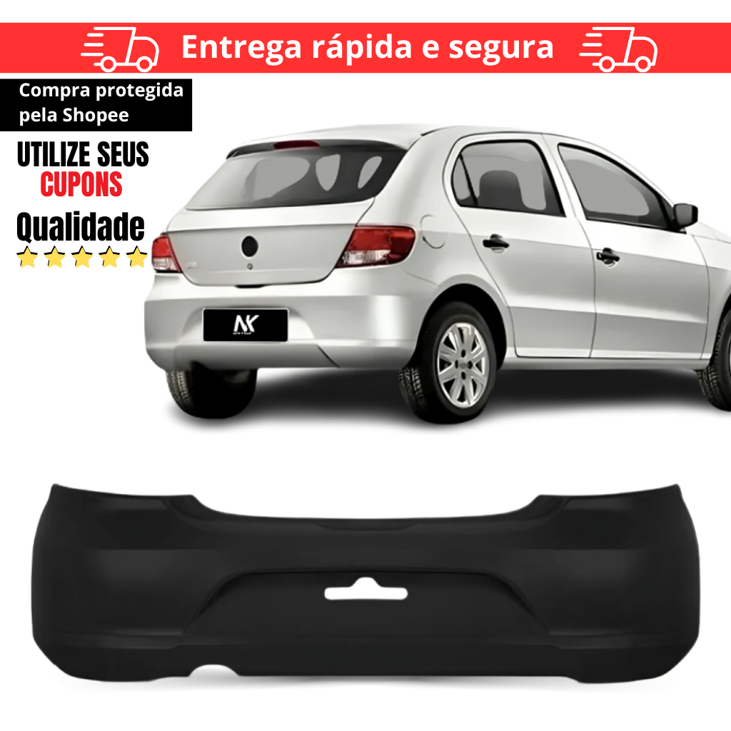 Parachoque Traseiro Gol 2009 2010 2011 2012 em Oferta na Shopee