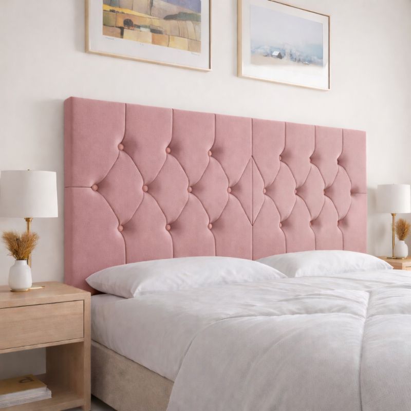 Cabeceira Suspensa Solteiro Nicole 88x55 cm  Estofada Cama Box com Espuma 4cm Painel Moderno