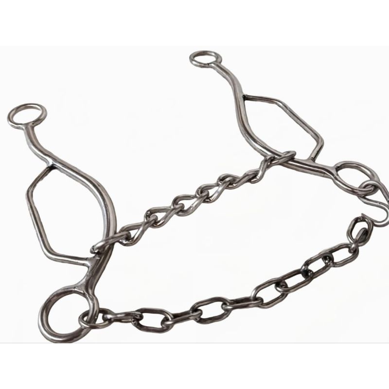Bridão levantador de corrente inox cavalo vaquejada em Oferta na Shopee