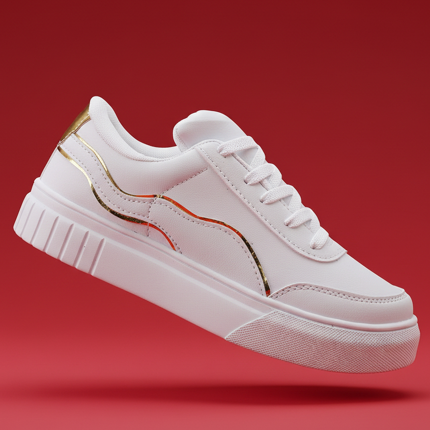 Tênis Plataforma Feminino Branco Casual Plataforma Super Confortável Lançamento Dia a Dia em Oferta na Shopee