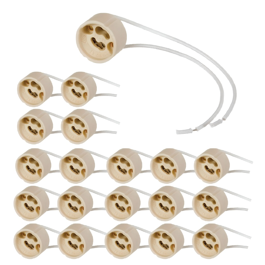 kit 20 Soquete Gu10  Para Lampada Dicroica Mr16 Mr11 em Oferta na Shopee