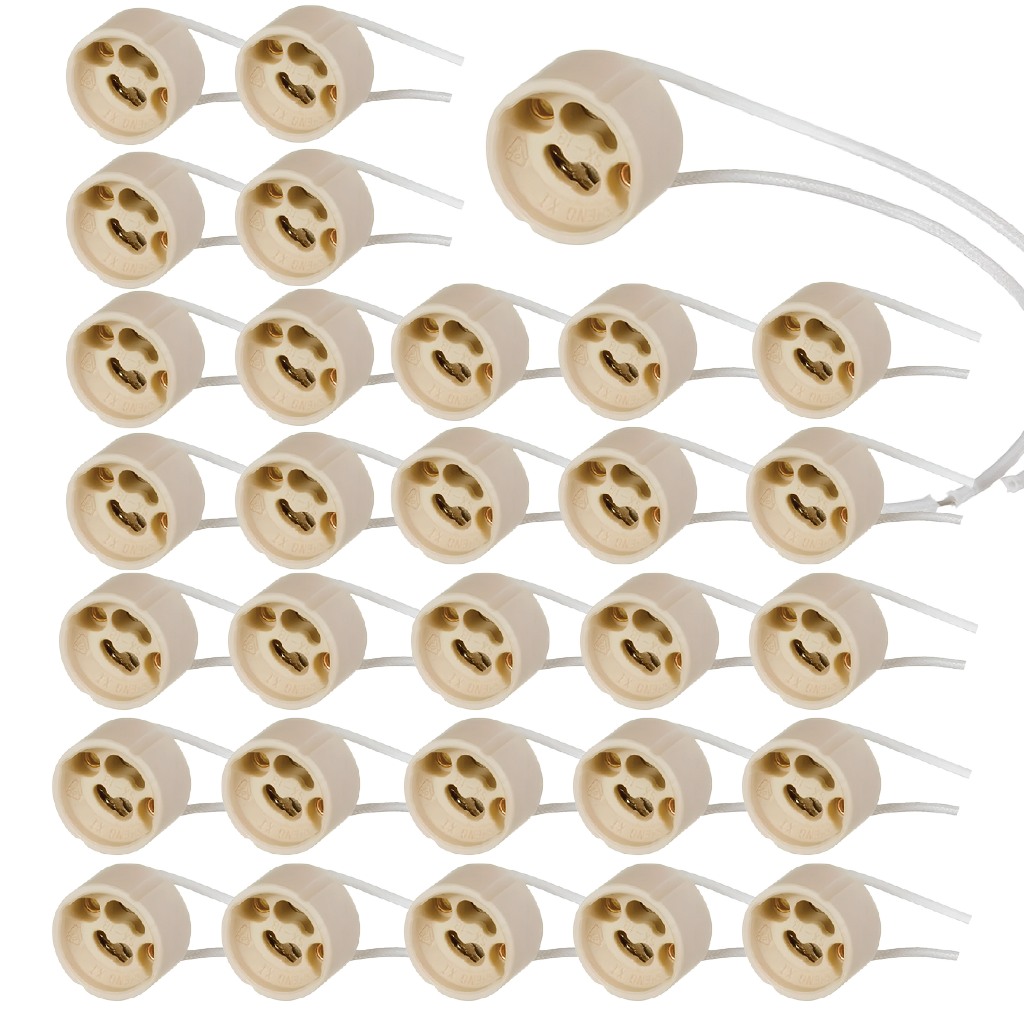 kit 30 Soquete Gu10 Para Lampada Dicroica Mr16 Mr11 em Oferta na Shopee