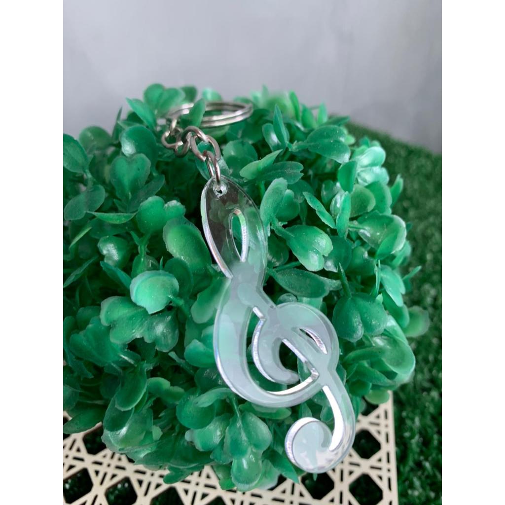 KIT CHAVEIRO MOD. CLAVE DE SOL EM ACRILICO CRISTAL