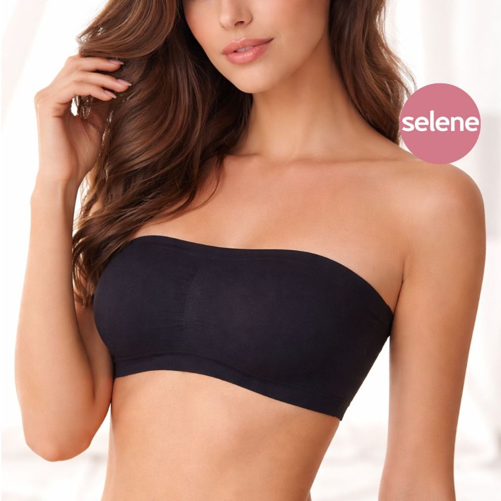 Sutiã Top FAIXA Tomara que Caia Sem Costura SELENE Original Lingerie Alta Qualidade Sustentação Lingerie Bege Nude Preto em Oferta na Shopee