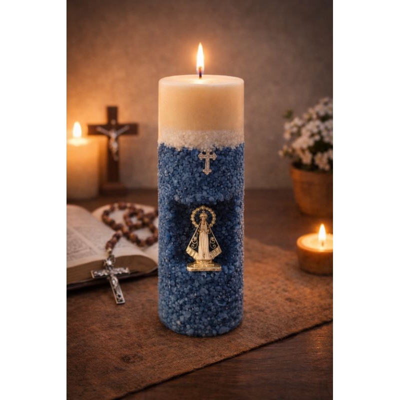 Vela Nossa Senhora Aparecida | Proteção e Fé | Presente Religioso Oratório| PRONTA ENTREGA