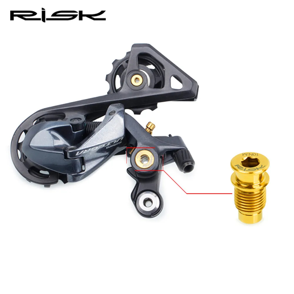 Parafuso Com Fixação Eixo Rotativo, RRSK Traseiro RT113 R8000,  Parafuso Liga Titânio, Leve e Oco