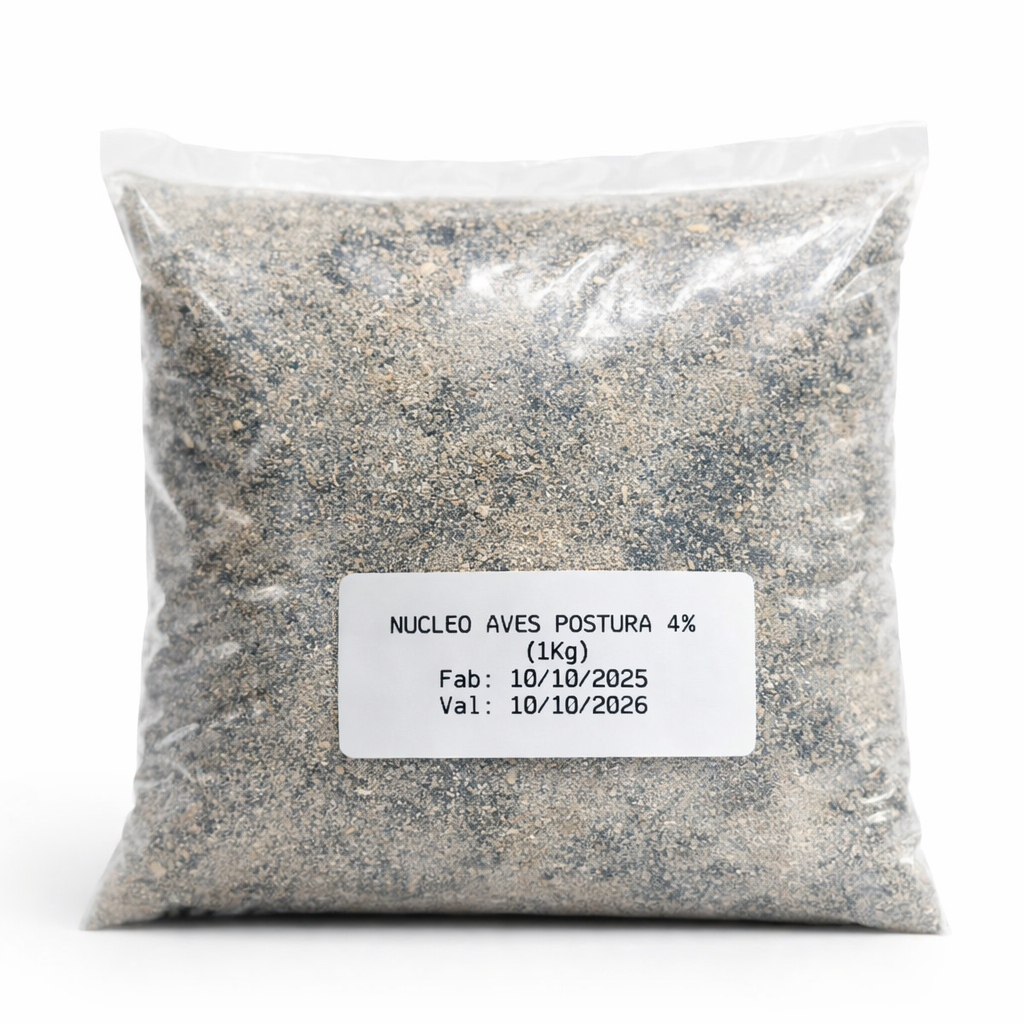 Núcleo Aves Postura 4% 1kg  Ovos Maiores e Cascas Fortes - Promoção !