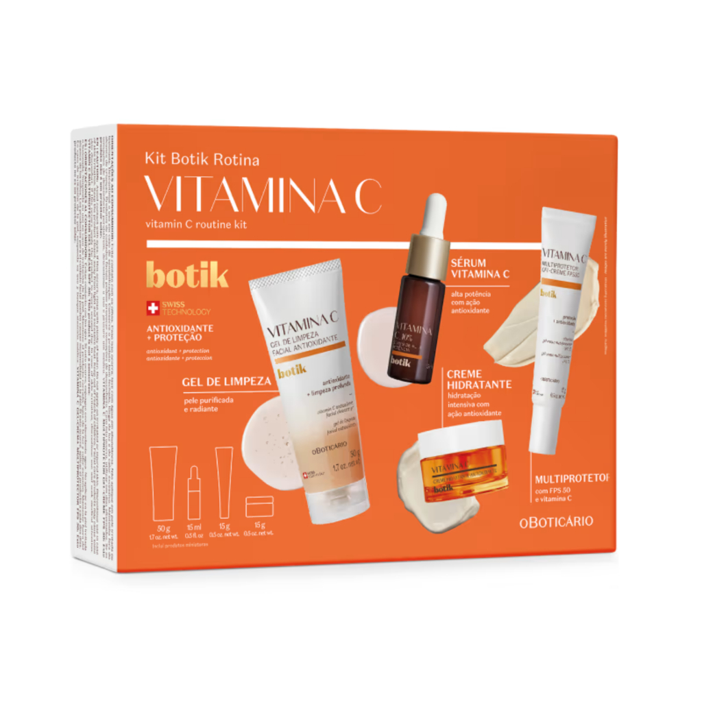 Mini Kit Rotina Botik Vitamina C Boticário (4 Itens)