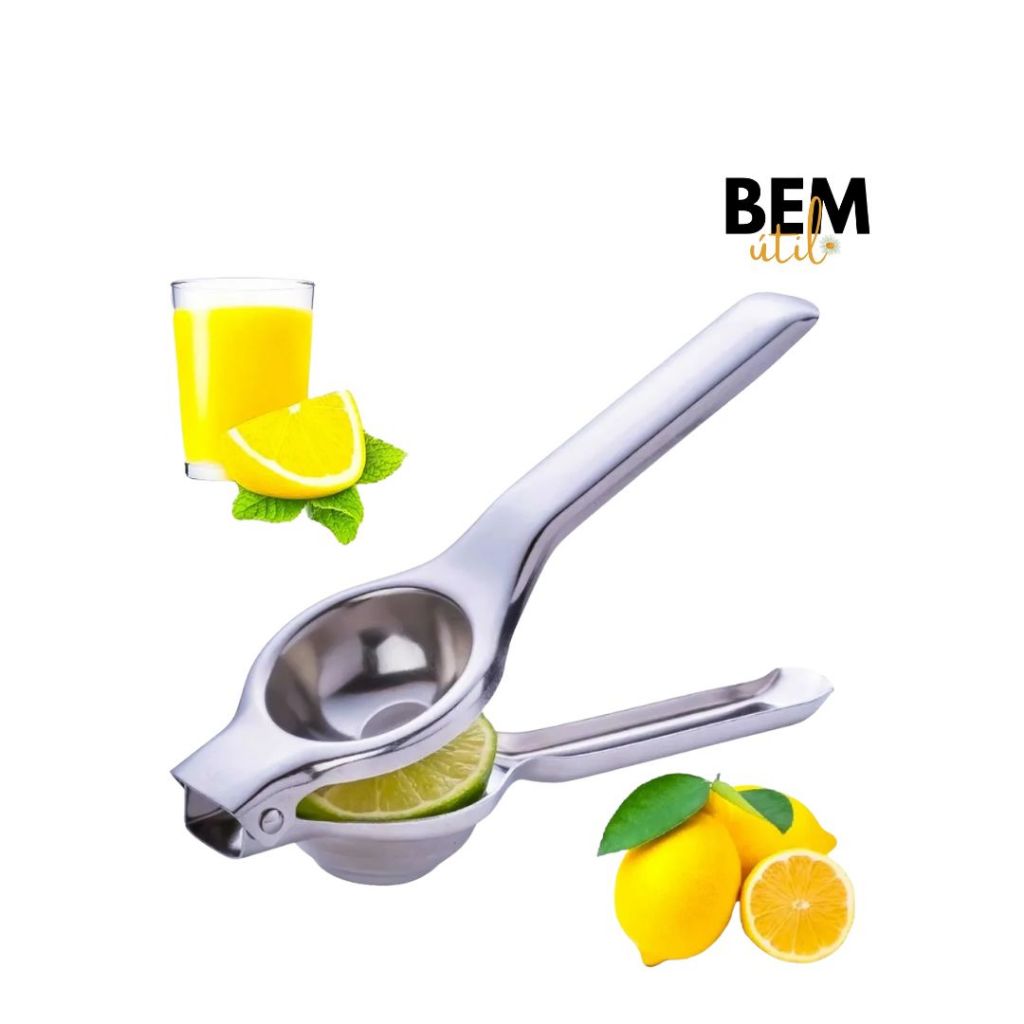 Espremedor de laranja e limão Manual Luxo Aço em Oferta na Shopee