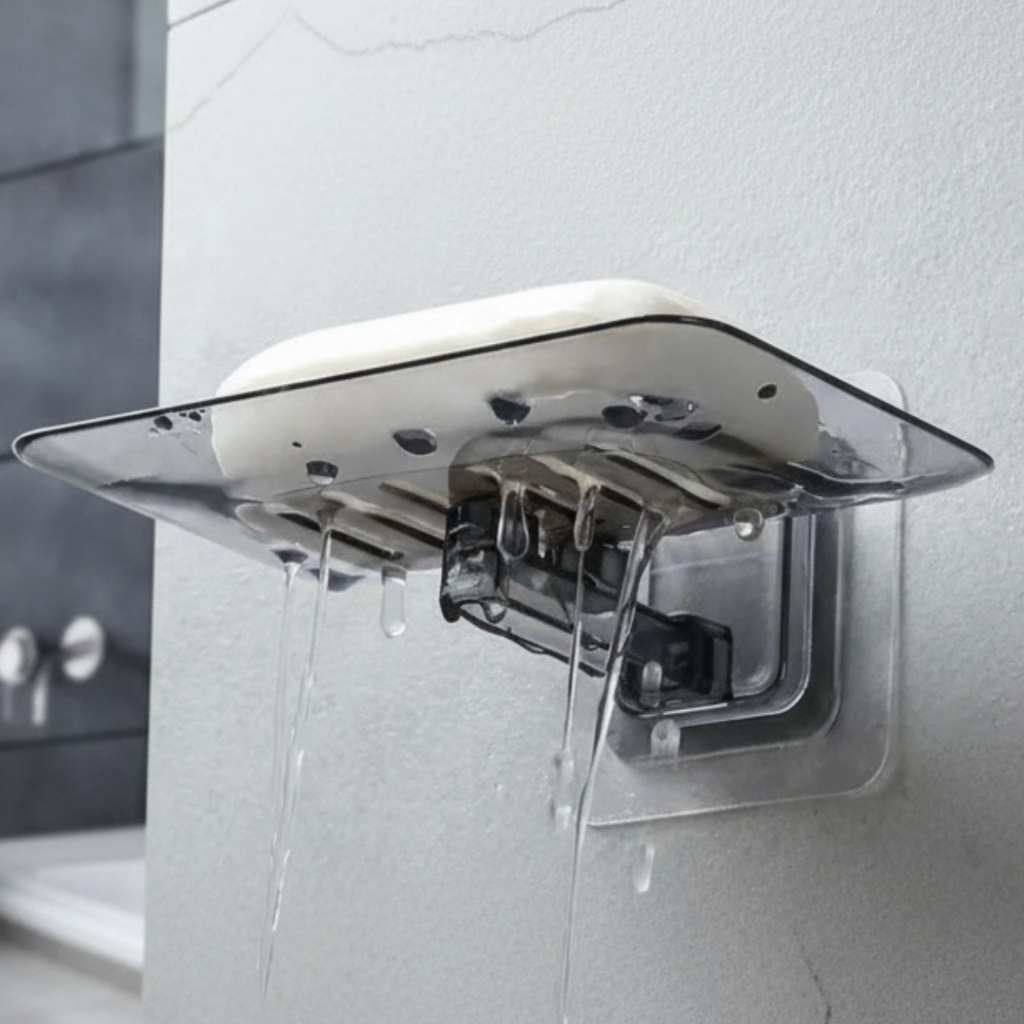 Suporte Porta Sabonete Vazado Transparente Parede Saboneteira Acrílico Banheiro Olivini Home