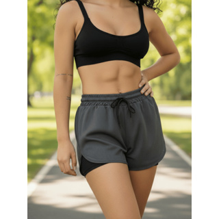 Short Feminino 2 em 1 Dry Fit com Bolso para Celular Ideal para Corrida, Academia e Treino em Oferta na Shopee