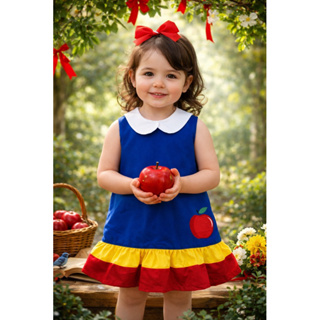Vestido temático Branca de Neve em Oferta na Shopee