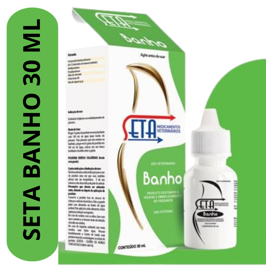 Seta Banho 30ml Suplemento Vitaminico Para Todas As Aves em Oferta na Shopee