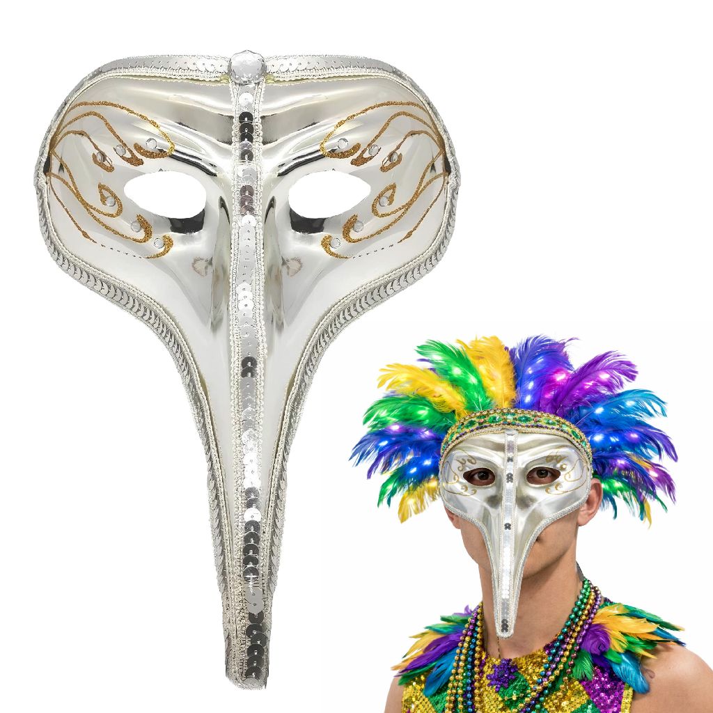 Máscara da Peste Calptone com Latejoula Luxo Máscara para Carnaval