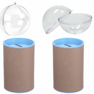 Combo Festa Cofre Duplo: 10 Cofrinhos  10x6cm + 10 Esferas Acrílicas 6,5 cm para Personalizados em Oferta na Shopee