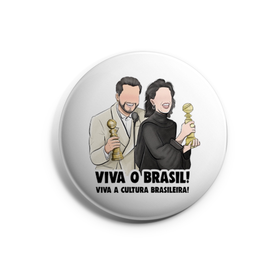 Botton Wagner Moura e Fernanda Torres - Globo de OuroDetalhes Botton • Material: Metal • Tamanho: 5,5 cm