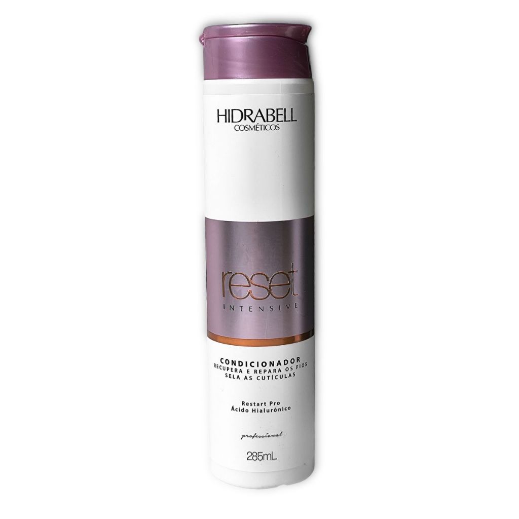 Condicionador Reset Intensive Hidrabell 285ml Hidratação Reparação Brilho Maciez Cabelos Danificados