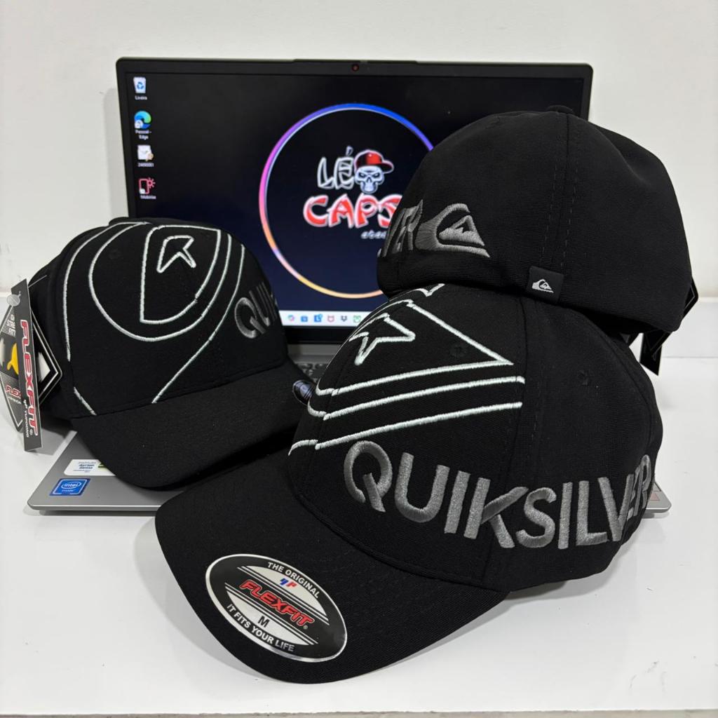 Boné Quiksilver Flex Fit Emb Side Omni Navy Tamanho M - Adulto em Oferta na Shopee