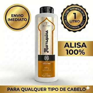ESCOVA PROGRESSIVA MARROQUINA 1L - ALISA 100% - EFEITO LISO ESPELHADO - USO PROFISSIONAL em Oferta na Shopee