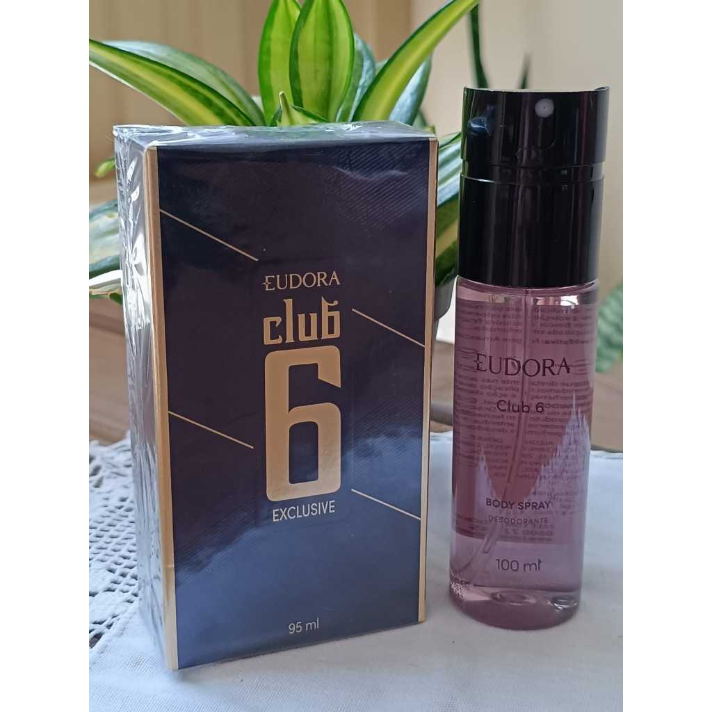 Kit CLUB 6| Eudora| Colônia Club 6 Exclusive 95ml+Body spray Club 6 100ml| Perfumaria masculina