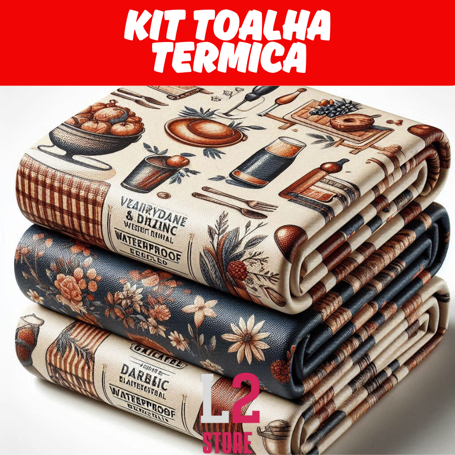 Kit 3 Toalha De Mesa Termica Impermeável com Forro PVC 4 ou 6 Cadeiras em Oferta na Shopee