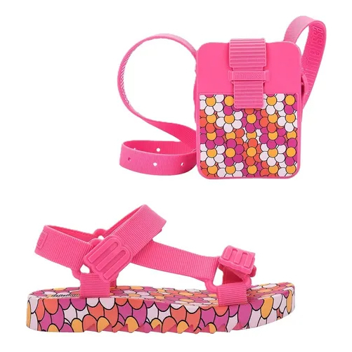 Sandália Infantil Mini Melissa Playtime C/ Bolsa Menina