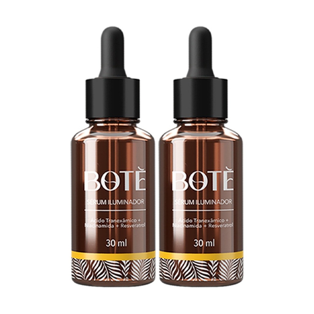 Kit 2 Serum Facial Clareador de Manchas Botè 2% Ácido Tranexâmico 5% Niacinamida E Resveratrol