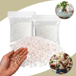 Kit 6000 Bolinhas Orbis De Gel Cresce Na Água Incolor Transparente Decoração Vasos de Plantas