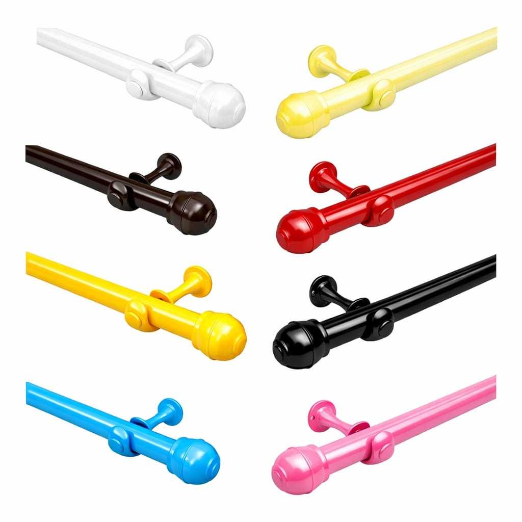 Kit Varão Cortina 2 mts Varias Cores em Oferta na Shopee