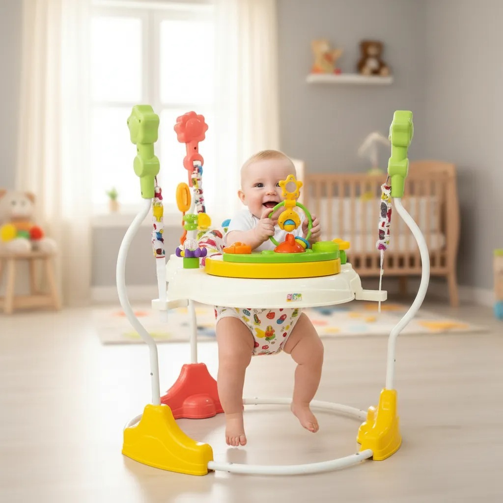 Jumper Pula Pula Bebê 360º Andador Centro de Atividades Musical com Som e Luz Brinquedo Infantil Elefantinho